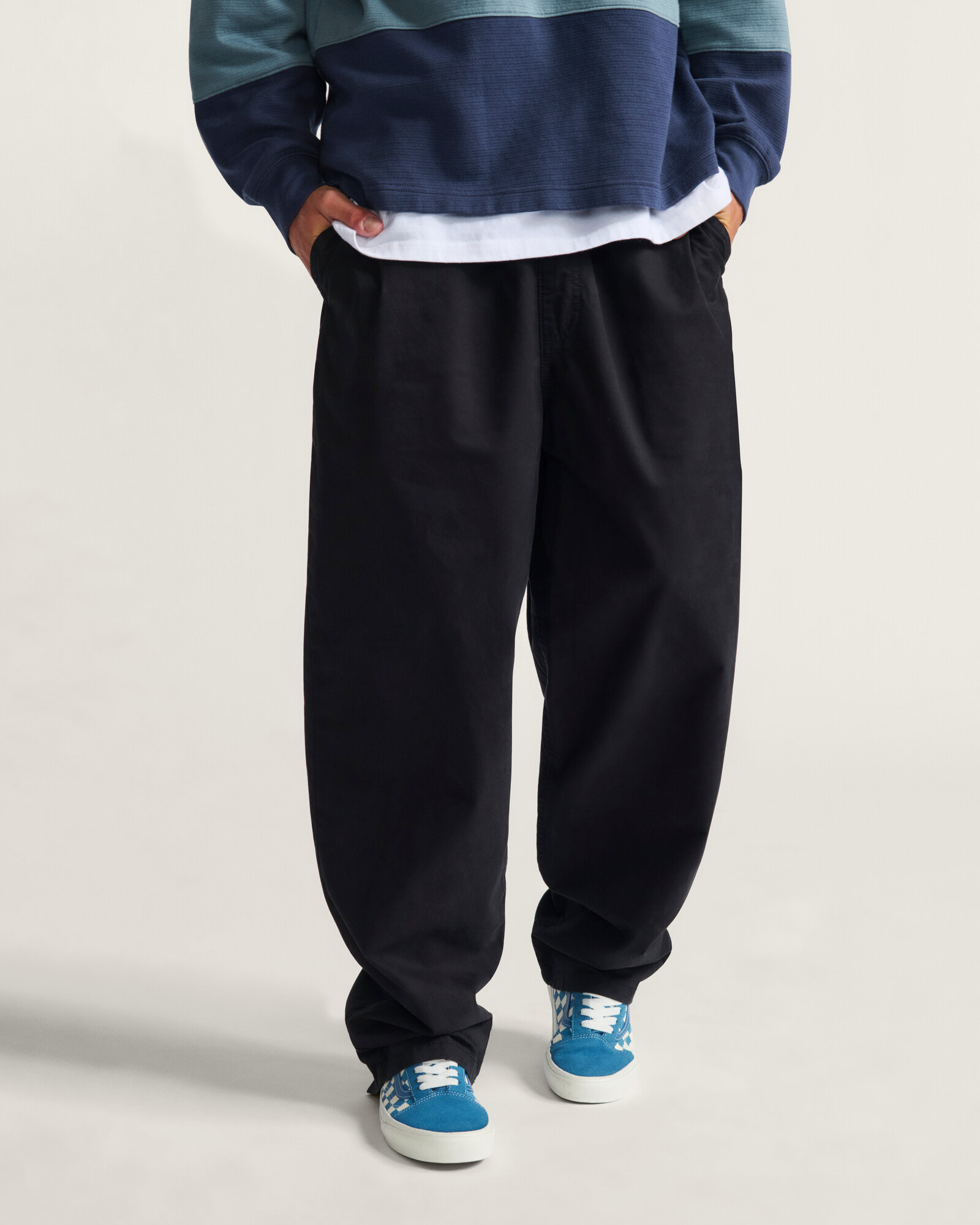 バギーテーパード エラスティック ウエスト パンツ image number 1