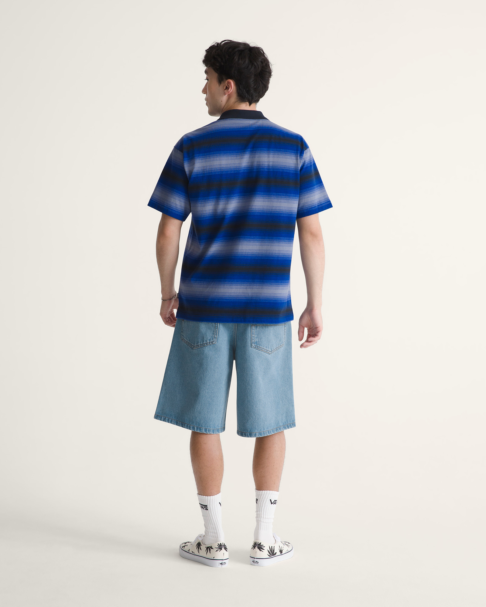 チェック5 ルーズデニムショーツ image number 3