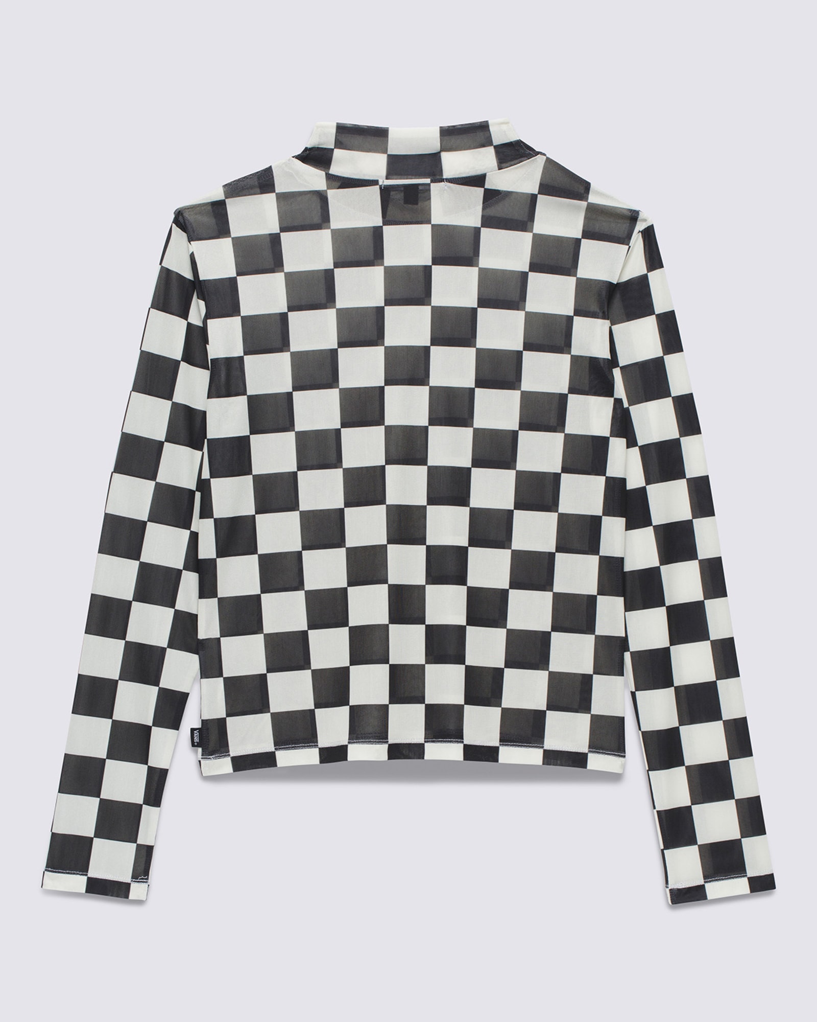 ウィメンズ チェッカーボードメッシュ モックネックトップ image number 5