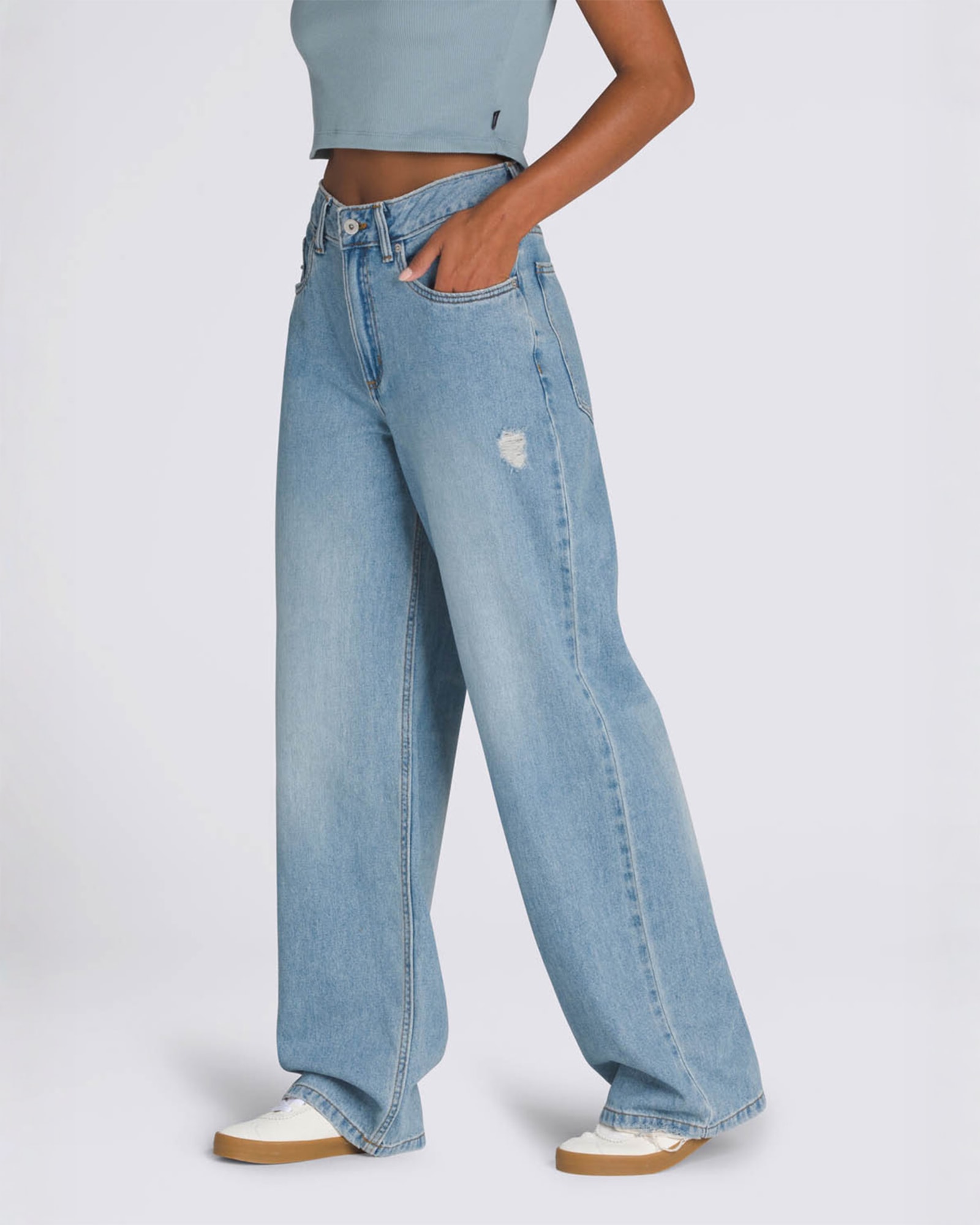 ウィメンズ SIRELLE ディストレスト 5ポケット パドルパンツ image number 1