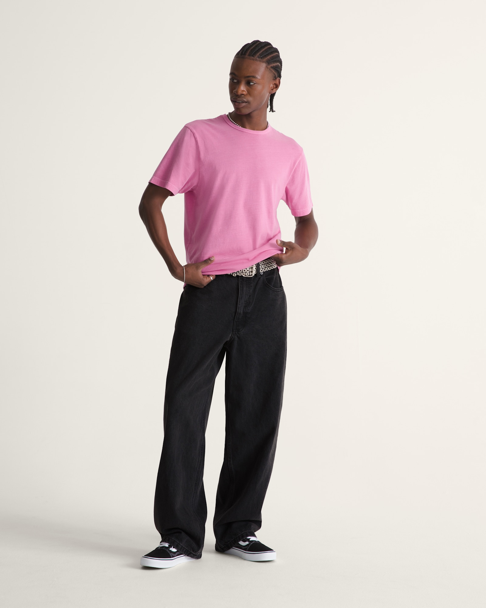 チェック5 バギーデニムパンツ image number 3