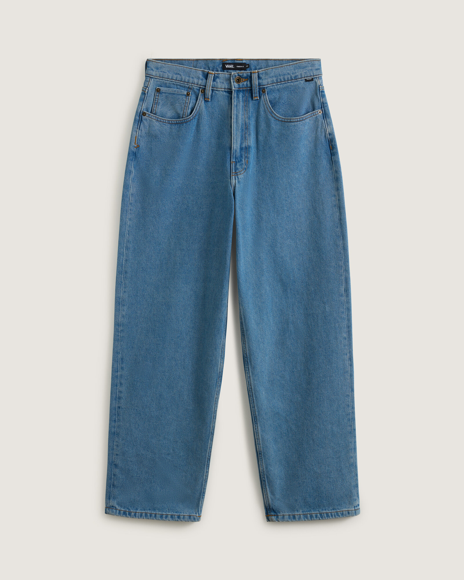 チェック5 ルーズデニムパンツ image number 4