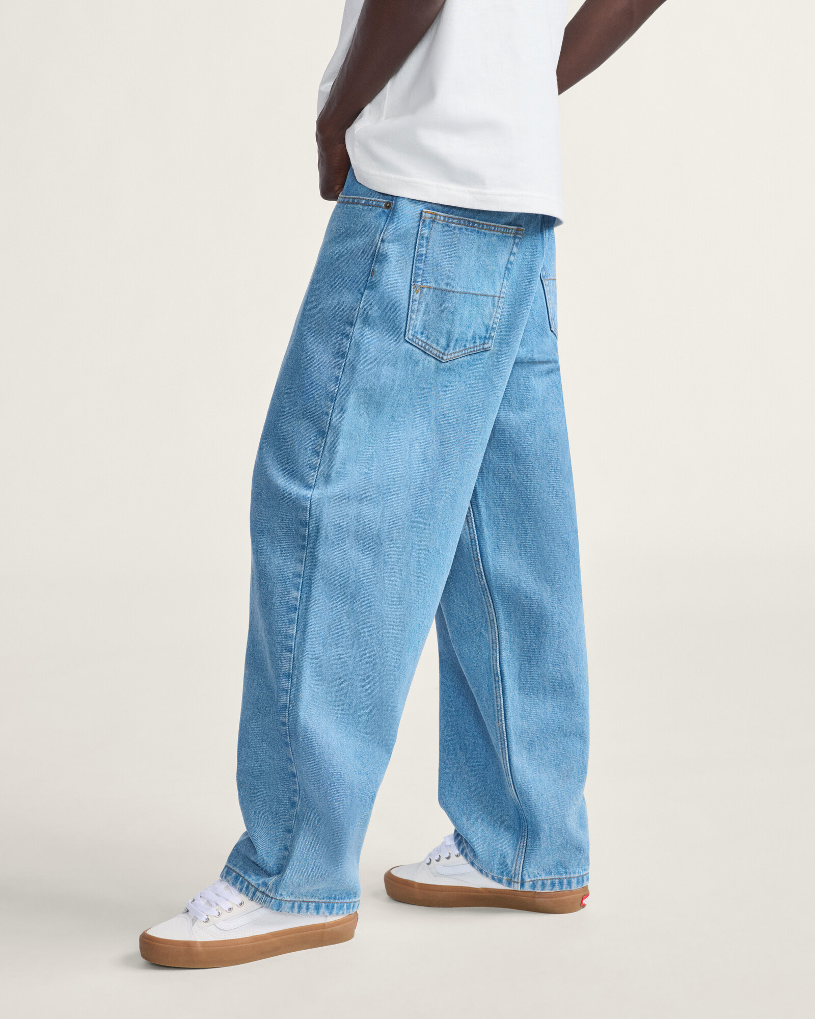 チェック5 ルーズデニムパンツ image number 3
