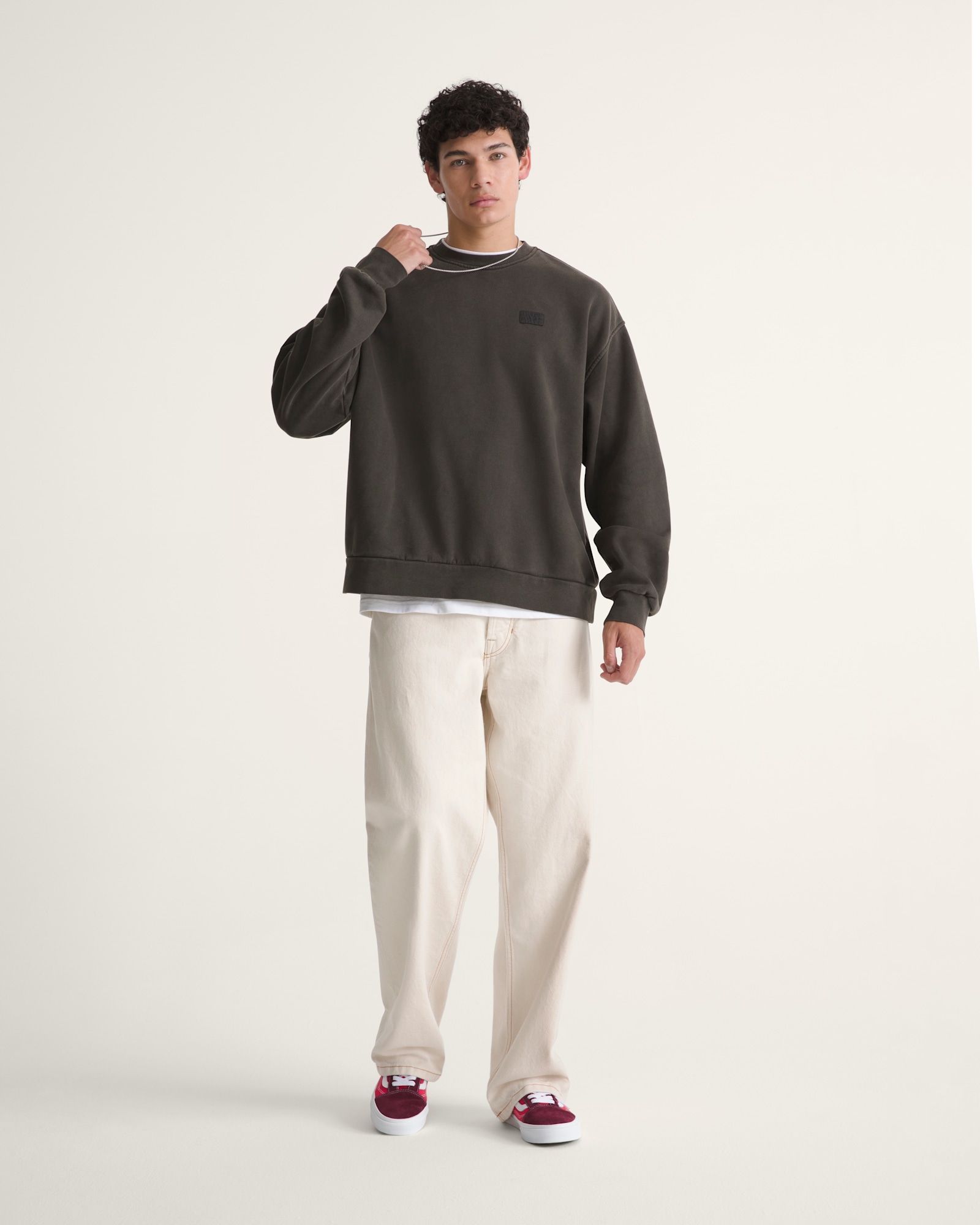 PREMIUM チェック5 ルーズデニムパンツ image number 2