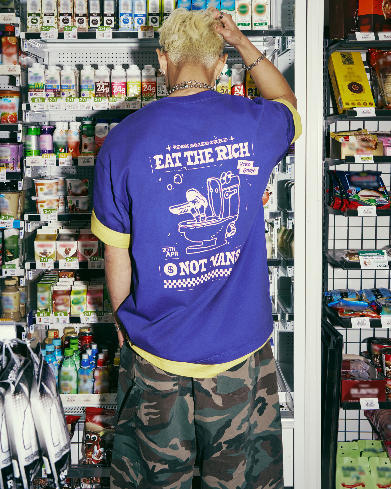 SOON.EASY ウォッシュド グラフィック Tシャツ image number 5