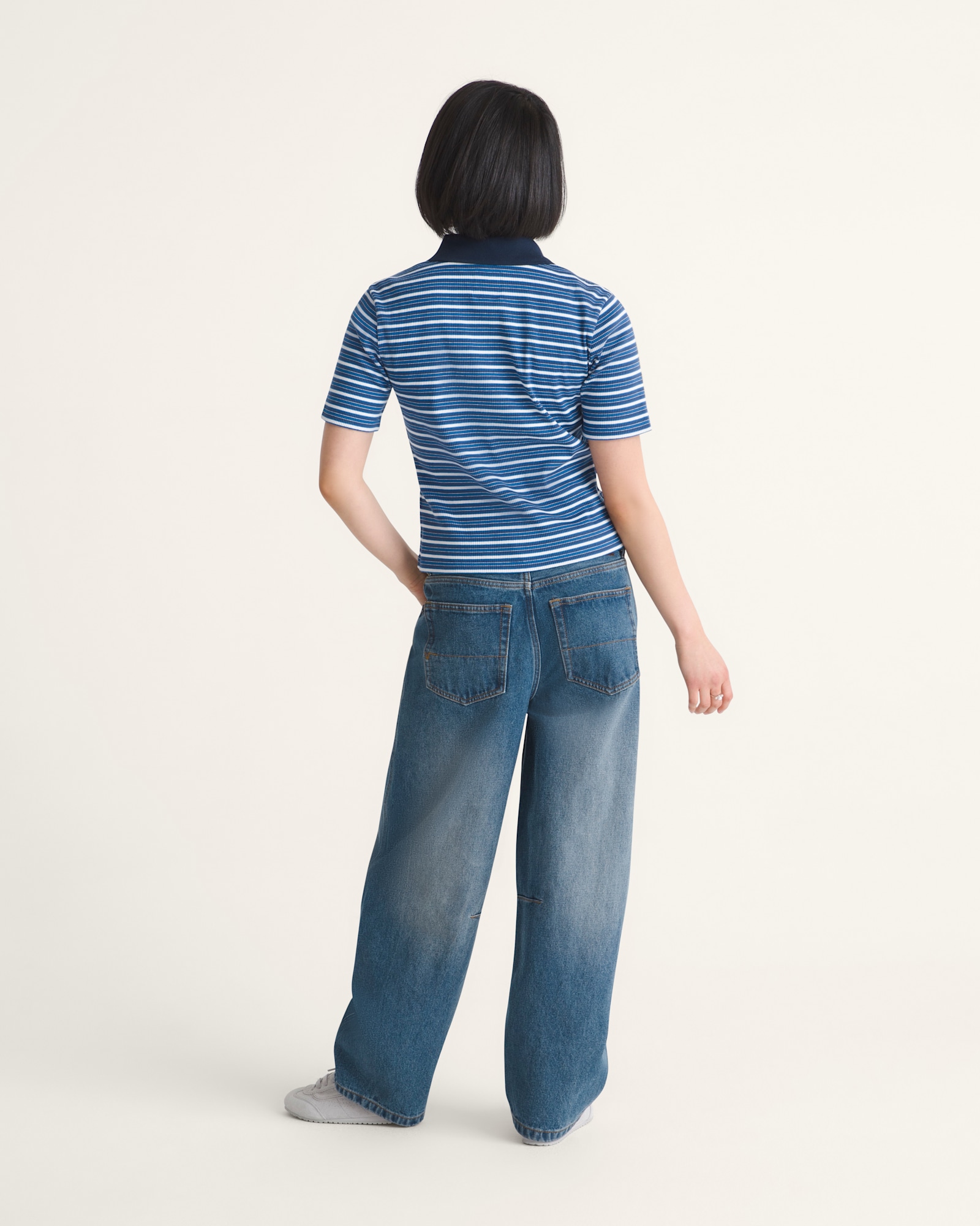 ウィメンズ チェック5 バレルデニムパンツ image number 3