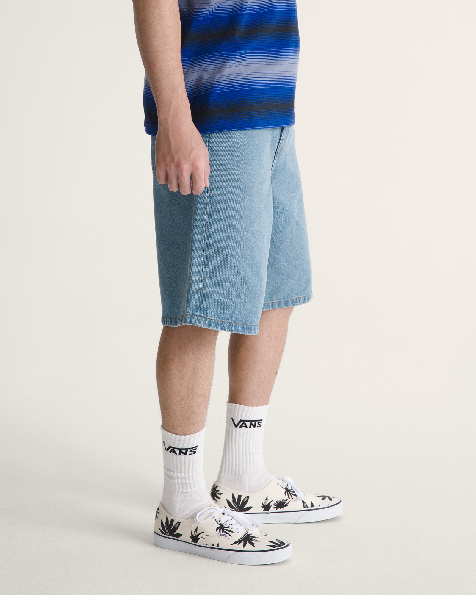 チェック5 ルーズデニムショーツ