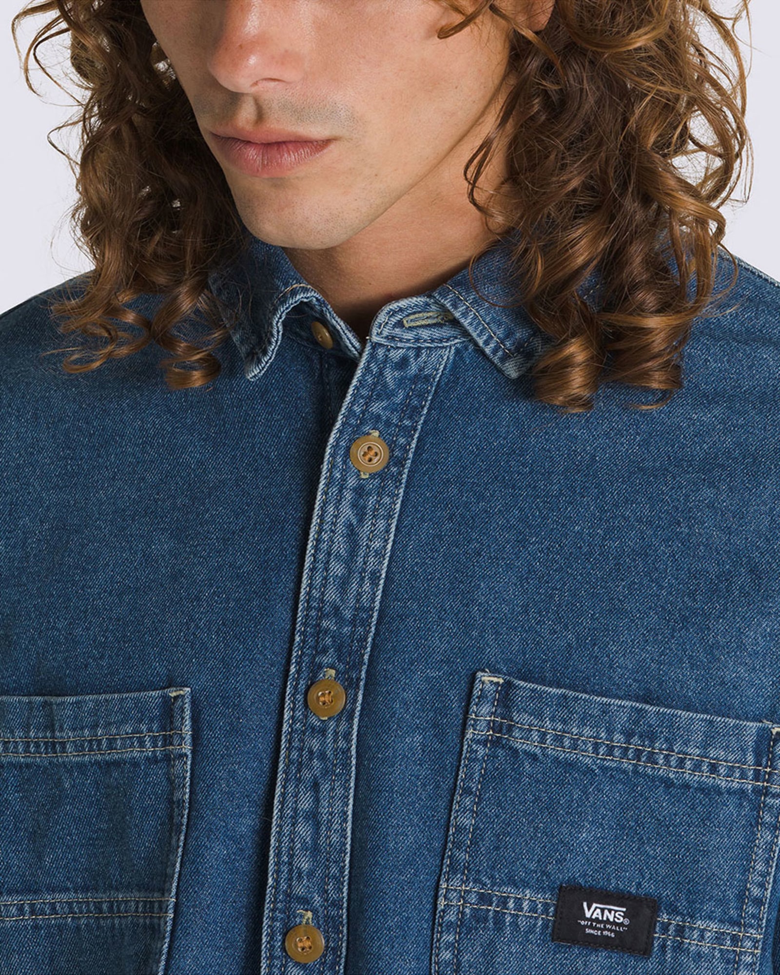 STEVENS デニム ロングスリーブシャツ
