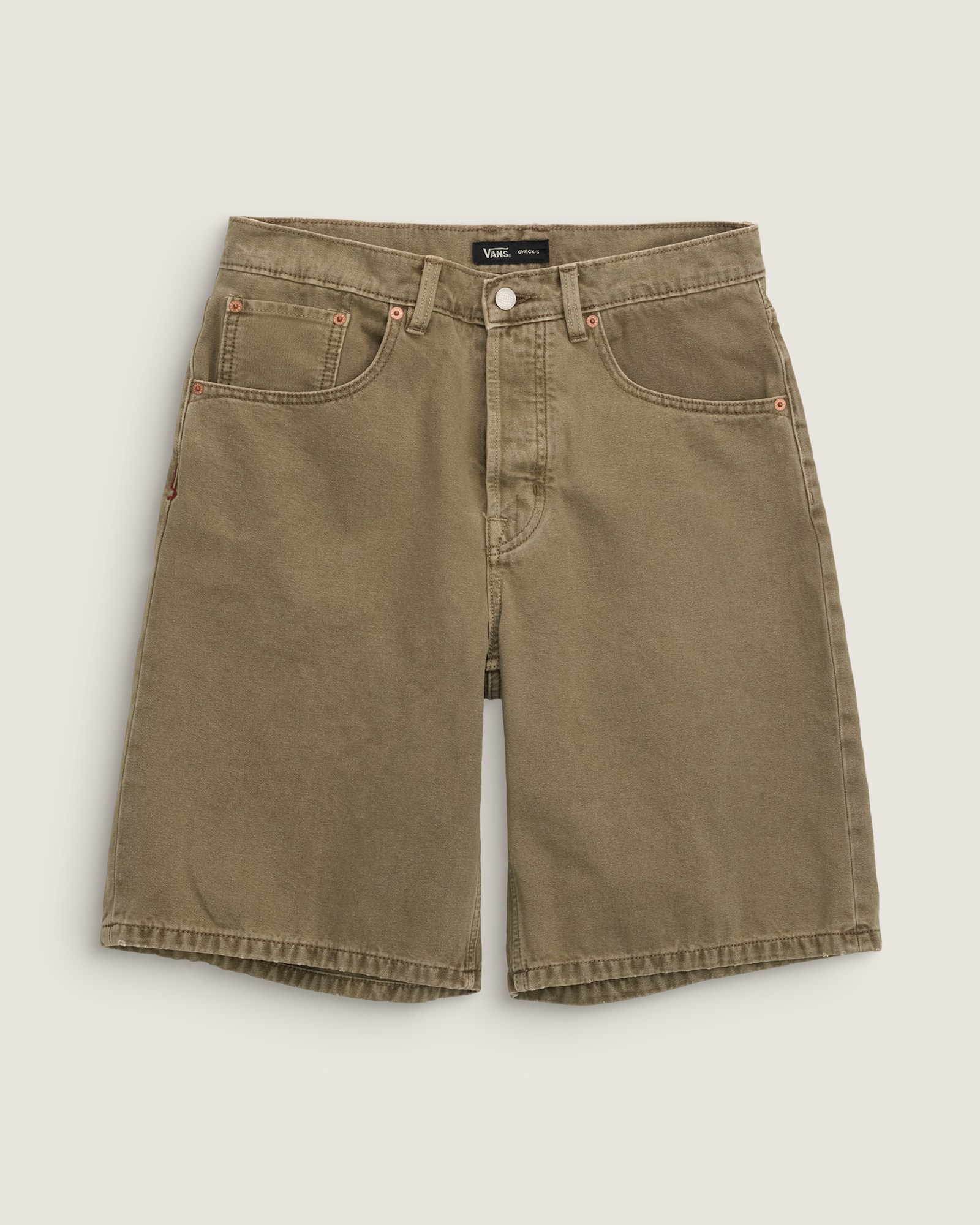 PREMIUM チェック5 バギーデニムショーツ