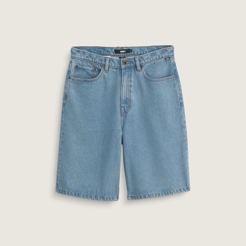 체크-5 배기 데님 쇼츠