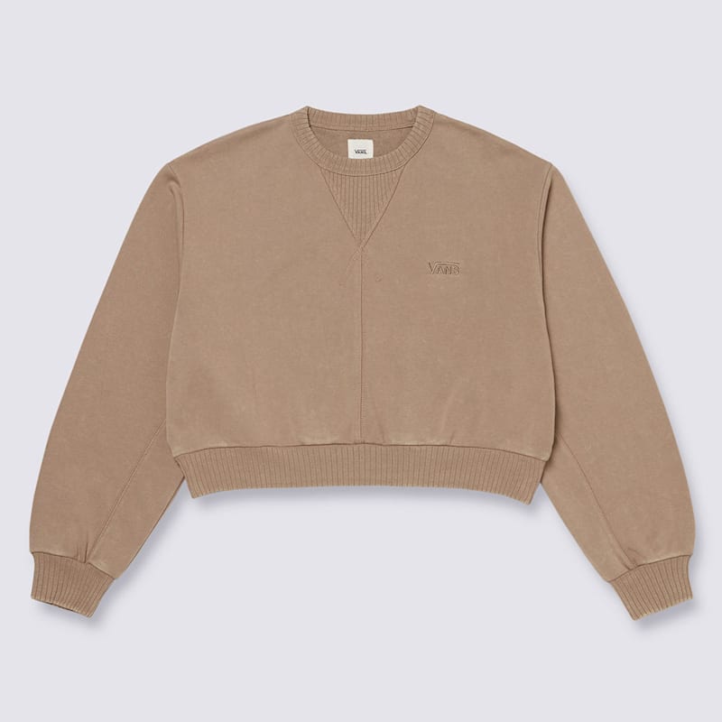 워시드 크롭 크루 플리스