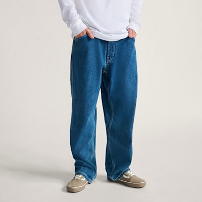 스케이트 체크-5 루즈 데님 팬츠