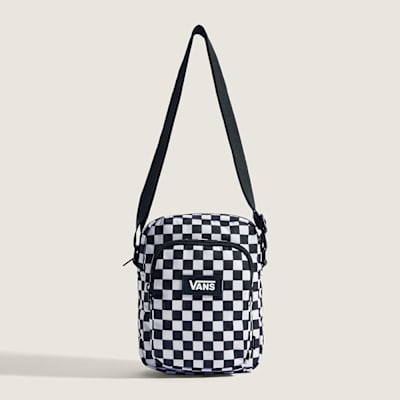 로고 체크 크로스백