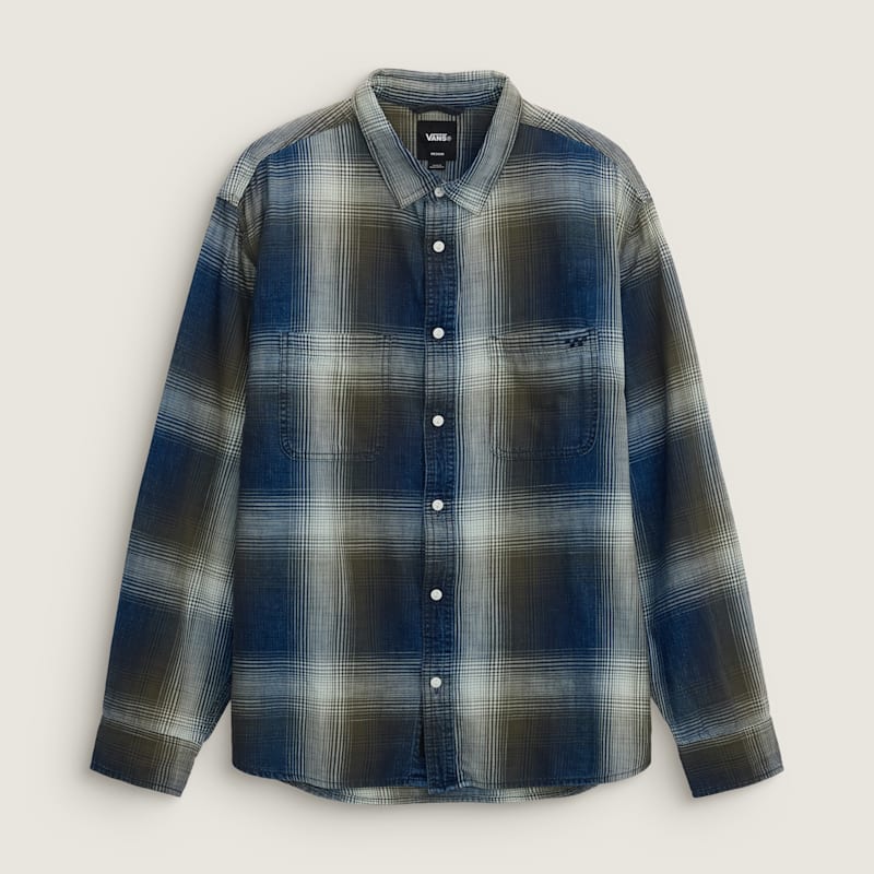 반스 프리미엄 인디고 플래드 긴소매 우븐 셔츠