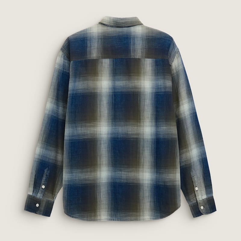 반스 프리미엄 인디고 플래드 긴소매 우븐 셔츠