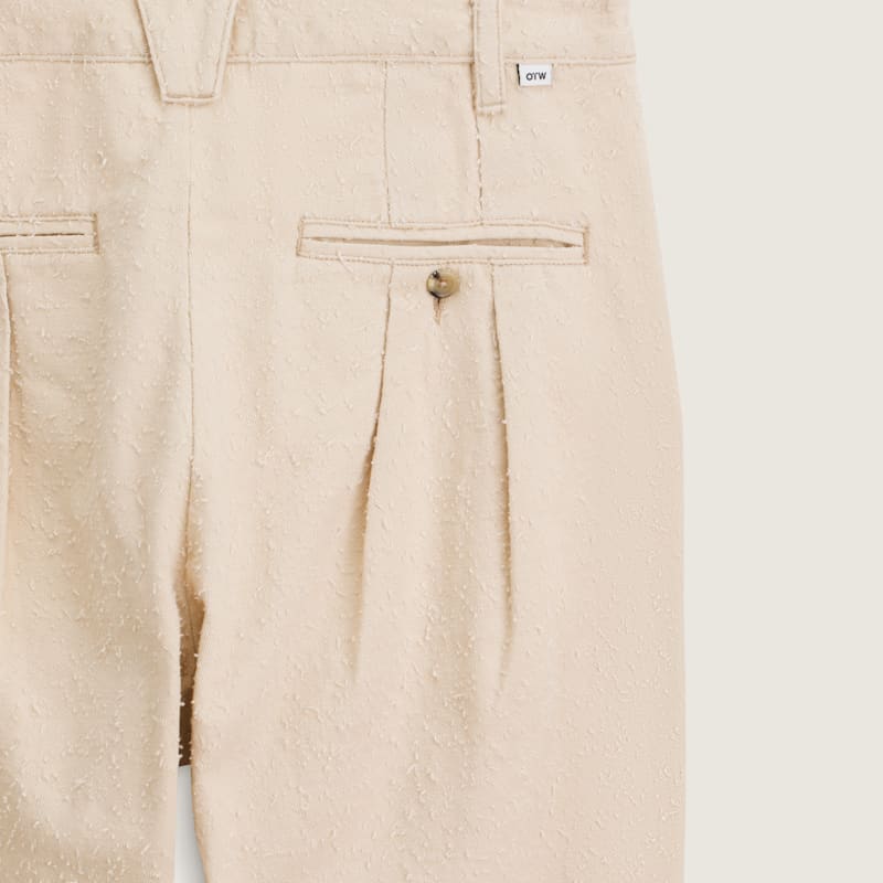 OTW 블랙 플리티드 트라우저